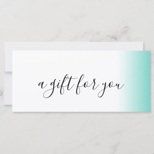 Moderne minimale gradiënt witte make-up & haar (Voorkant)