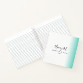 Moderne minimale gradiënt witte make-up & haar notitieboek (Binnen)