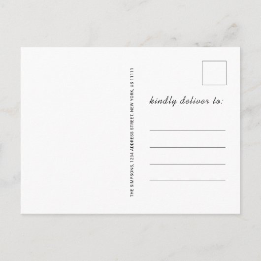 Moderne Minimale Graduation Party Aankondigingskaart (Achterkant)