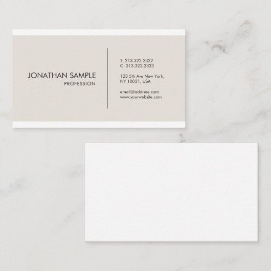 Moderne, minimale grafische ontwerpweergave visitekaartje (Voorkant / Achterkant)