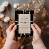 Moderne minimale grafische zwart & wit uniek kaart