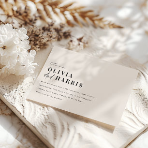 Moderne minimale grafische zwart & wit uniek kaart