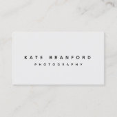 Moderne, minimale grijze professional visitekaartje (Voorkant)