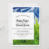 Moderne minimale groene blauwe Natuur Abstract huw Kaart (Voorkant)