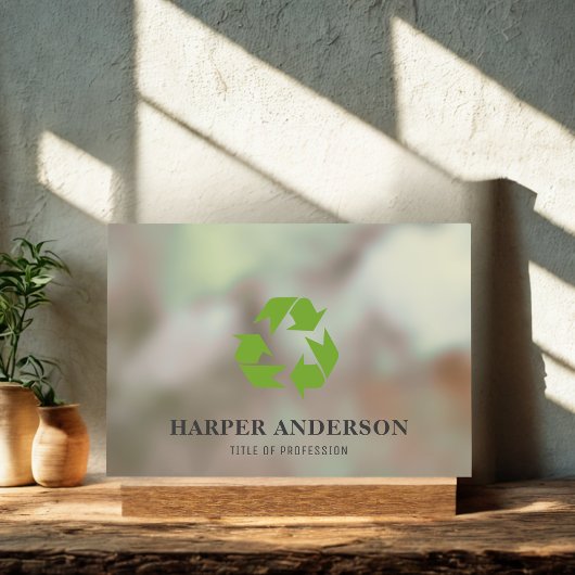 Moderne minimale groene eco recycling acryl teken bord
