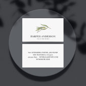 Moderne minimale groene olijfboomstructuur Profess Visitekaartje