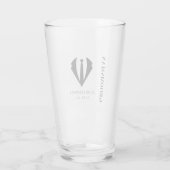Moderne minimale Groomsman Naam Bruiloft Feest Gif Glas (Achterkant)