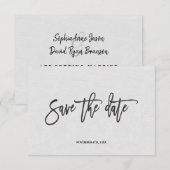Moderne minimale handgeschreven Save The Date (Voorkant / Achterkant)