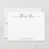 Moderne minimale handgeschreven script blanco beda notitiekaartje (Voorkant)