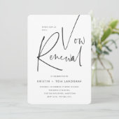 Moderne minimale handgeschreven script geloften ve kaart (Staand voorkant)