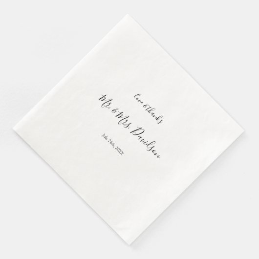 Moderne minimale handschriftwoord servet (Hoek)