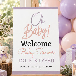 Moderne Minimale Hart Boho Babyborrel Poster