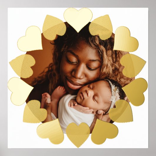 Moderne minimale hart foto Custom Folie Afdrukken (Voorkant)