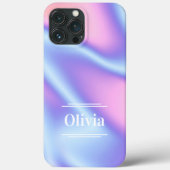 Moderne minimale holografische gradiënt paars roze Case-Mate iPhone case (Achterkant)