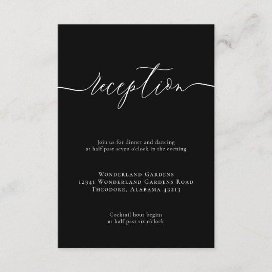 Moderne minimale informatie over het ontvangen van informatiekaartje (Voorkant)