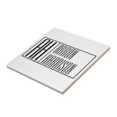 Moderne minimale Initialen en Logo naam Tegeltje (Zijkant)