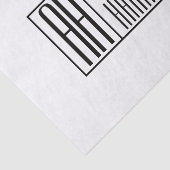 Moderne minimale Initialen en Logo naam Tissuepapier (Detail)