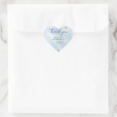 Moderne minimale iriserende script bruiloft dank u hart sticker (Tas)