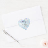 Moderne minimale iriserende script bruiloft dank u hart sticker (Envelop)