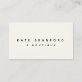 Moderne, minimale ivoren professional visitekaartje (Voorkant)