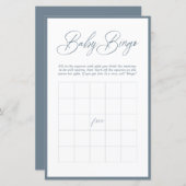 Moderne minimale kalligrafie | Baby Bingo (Voorkant / Achterkant)
