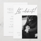 Moderne minimale kalligrafie na het huwelijk (Voorkant / Achterkant)