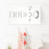 Moderne minimale kalligrafie Uw eigen bruiloft Log Spandoek (Insitu)