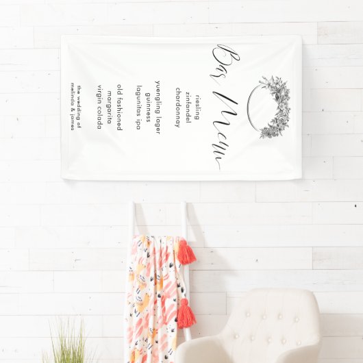 Moderne minimale kalligrafie Uw eigen bruiloft Log Spandoek (Insitu)