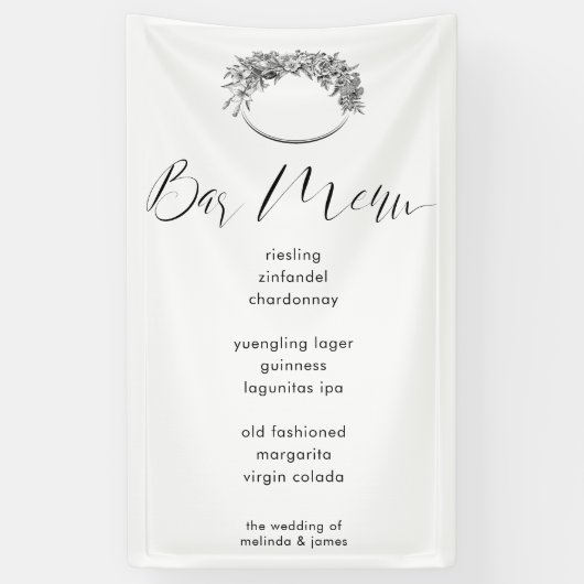 Moderne minimale kalligrafie Uw eigen bruiloft Log Spandoek (Verticaal)