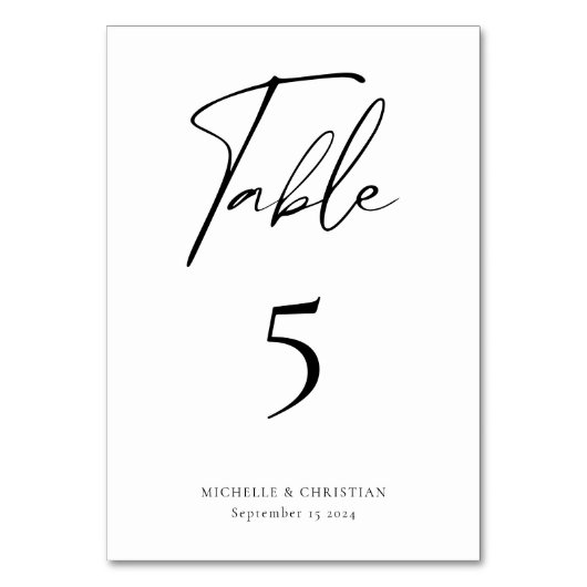 Moderne minimale kalligrafiescript bruiloft kaart (Voorkant)