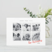 Moderne minimale Kerst meer foto's Feestdagenkaart (Staand voorkant)