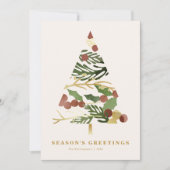 Moderne minimale kerstboom vakantie Kaart (Voorkant)