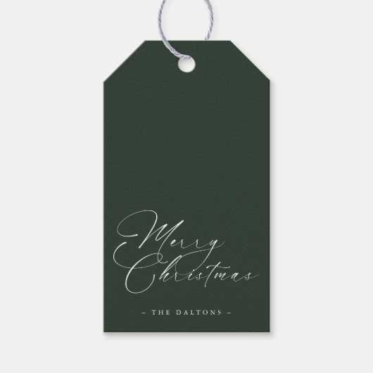 Moderne minimale kerstfeestdag | CadeauLabel (Voorkant)