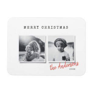 Moderne, minimale kerstfeestelijke Kaart met meerd Magneet
