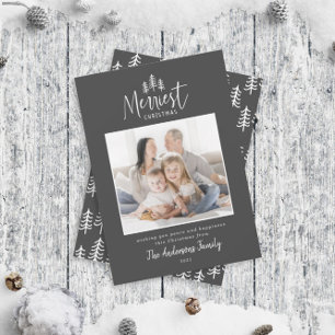 Moderne, minimale kerstfeestelijke, stijlvolle 1 f feestdagenkaart