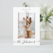 Moderne, minimale kerstfotokaart bedankkaart (Staand voorkant)