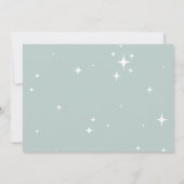 Moderne minimale kerstgeboorte aankondiging (Achterkant)