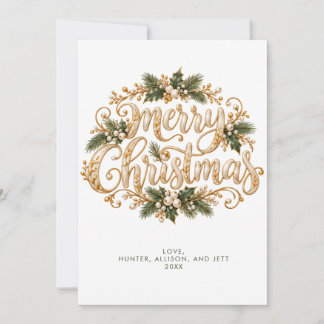 MODERNE MINIMALE KERSTKAART