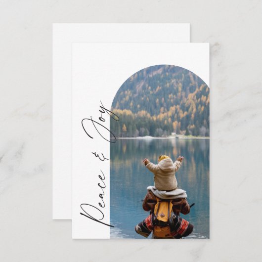 Moderne, minimale kerstkaart bedankkaart (Voorkant / Achterkant)