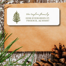 moderne minimale Kerstmis groene retouradres