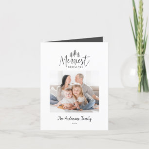 Moderne, minimale kerstrituele multi-foto feestdagen kaart