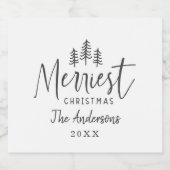 Moderne, minimale kerstrituele typografie bier etiket (Enkel label)