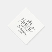 Moderne, minimale kerstrituele typografie servet (Hoek)