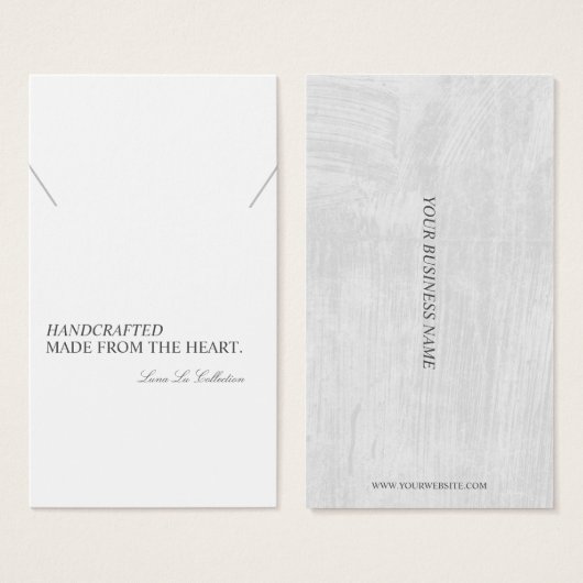 Moderne minimale Ketting Display Kaart (Voorkant /achterkant)