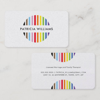 MODERNE MINIMALE kleurrijke logo regenboog trots L Visitekaartje