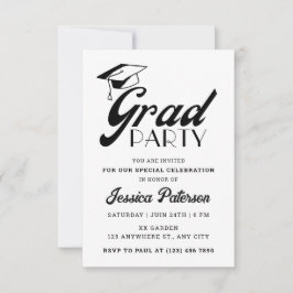 Moderne minimale legante Graduation Party Kaart