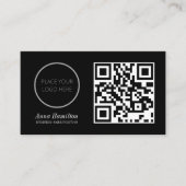 Moderne Minimale Logo QR Code van het Bedrijf van Visitekaartje (Voorkant)