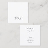 Moderne, minimale luxe Sjabloon luxe Vierkante Visitekaartje (Voorkant / Achterkant)