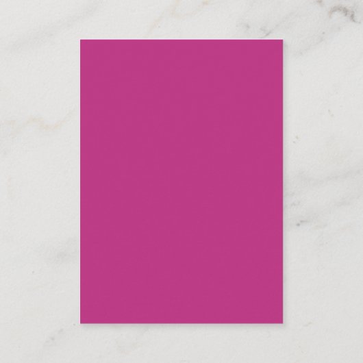 Moderne minimale magenta met wapenweddenschap informatiekaartje (Achterkant)