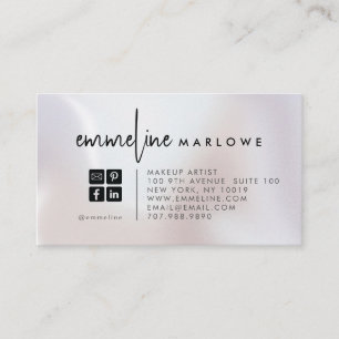 Moderne minimale make-up artiest parel visitekaartje